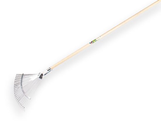 Afbeeldingen van ATLAS Bladhark metaal verzinkt met 22 verstelbare tanden met steel 150X2,4CM