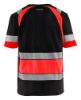 Afbeeldingen van BLÅKLÄDER T-shirt 3421 zwart/High Vis rood M