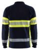 Afbeeldingen van BLÅKLÄDER Polo Multinorm piqué met lange mouwen 3438 marineblauw/High Vis geel S