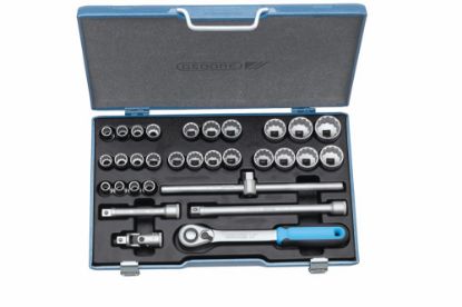 Afbeeldingen van GEDORE Dopsleutelset ½" D 19 XMAU-20 MM+INCH 31x