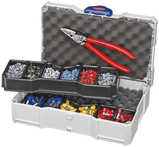 Afbeeldingen van KNIPEX Krimptang set adereindhuls 979006 DIN46228-4