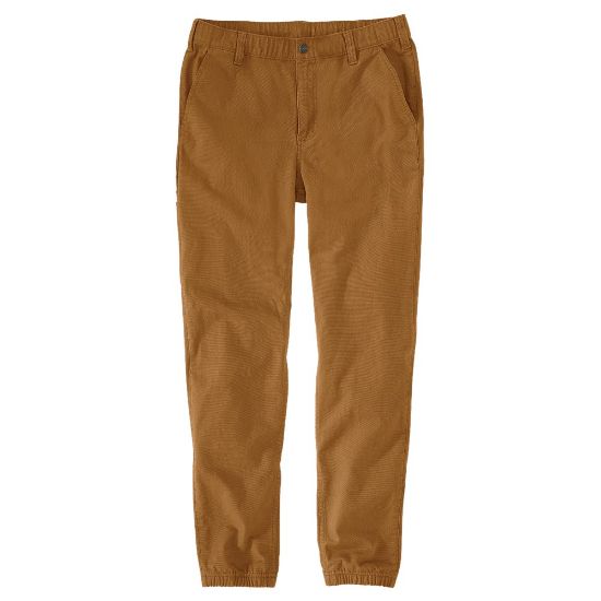 Afbeeldingen van CARHARTT Joggingbroek canvas relaxed fit 106889 bruin W32
