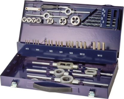Afbeeldingen van KELFORT Tappen- en snijplatenset M3-M12 45x