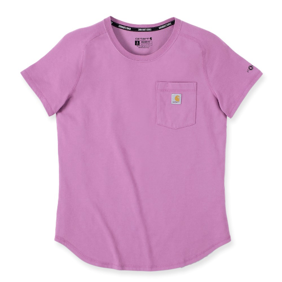 Afbeeldingen van CARHARTT T-shirt met zak dames 105415 thistle L