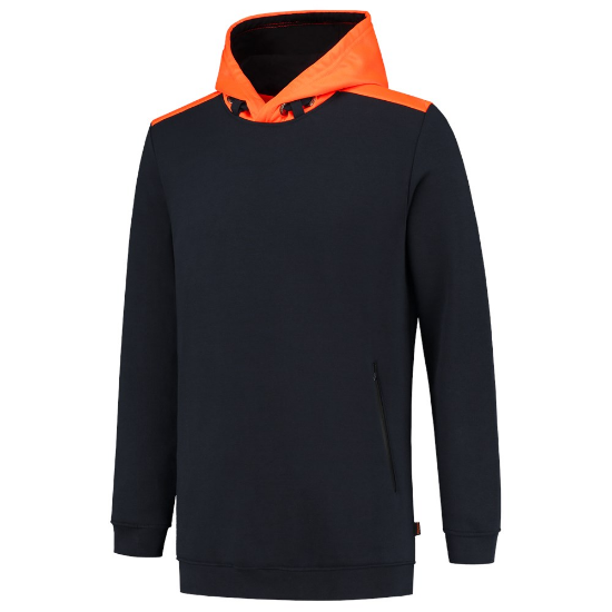 Afbeeldingen van TRICORP Sweater High Vis met capuchon 303005 inkt/fluor oranje 4XL
