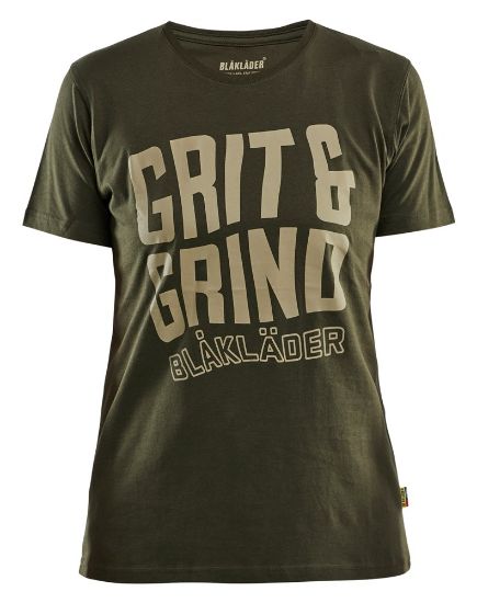 Afbeeldingen van BLÅKLÄDER T-shirt dames Grit & Grind 9409 donker herfstgroen 2XL