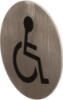 Afbeeldingen van OXLOC Symboolplaat RVS invalide toilet 75MM