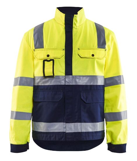 Afbeeldingen van BLÅKLÄDER Jack ongevoerd 4023 High Vis geel/marineblauw L