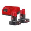 Afbeeldingen van MILWAUKEE Accu NRG pakket 2X6,0Ah + oplader M12NRG-602