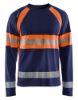 Afbeeldingen van BLÅKLÄDER T-shirt met lange mouwen 3510 marineblauw/High Vis oranje XS