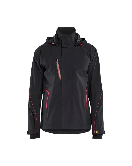 Afbeeldingen van BLÅKLÄDER Shelljack stretch 4483 zwart/rood XS