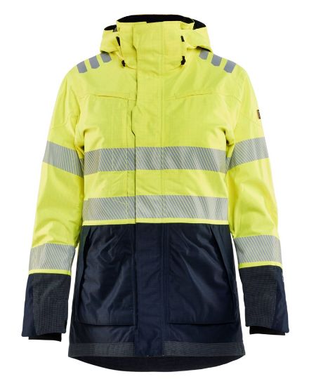 Afbeeldingen van BLÅKLÄDER Shelljack Multinorm dames 4449 High Vis geel/marineblauw L