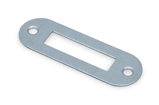 Afbeeldingen van DX Sluitplaat ronde hoeken RVS t.b.v. kastslot