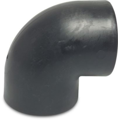 Afbeeldingen van Knie 90° PP zwart 1.½" binnendraad 10bar
