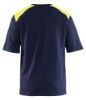 Afbeeldingen van BLÅKLÄDER T-shirt vlamvertragend 3476 marineblauw/High Vis geel XS