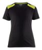 Afbeeldingen van BLÅKLÄDER T-shirt dames bi-colour 3479 zwart/High Vis geel M