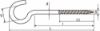 Afbeeldingen van Schroefhaak houtdraad VZ 4,4X95/120MM
