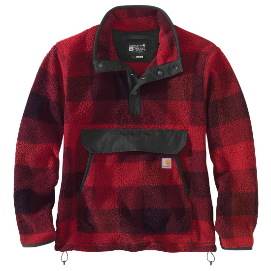 Afbeeldingen van CARHARTT Pullover fleece relaxed fit 104991 oxblood plaid L