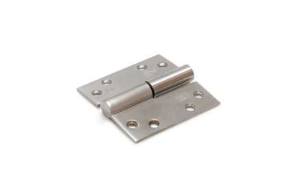 Afbeeldingen van DX Kogelstiftpaumelle links rechte hoeken SKG ***® RVS geborsteld 89X89MM