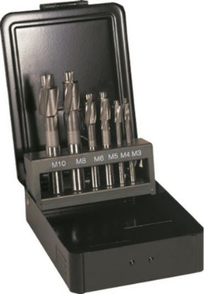 Afbeeldingen van ROTEC Kopverzinkfreesset 418 DIN373 6-delig M3-M10 fijnpassing ABS