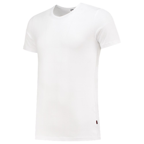 Afbeeldingen van TRICORP T-shirt elastaan Slim-Fit V-hals 101012 wit S