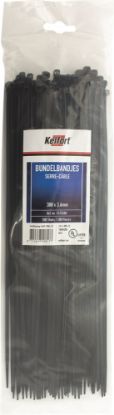 Afbeeldingen van KELFORT Bundelbandjes nylon zwart 155X2,5MM