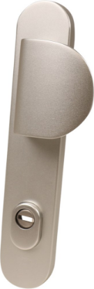 Afbeeldingen van OXLOC Veiligheidsbeslag duw+KTB+kruk ovaal aluminium PC92