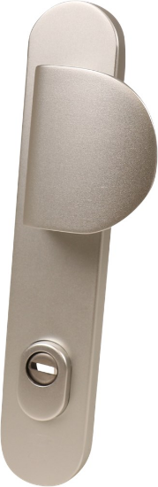 Afbeeldingen van OXLOC Veiligheidsbeslag duw+KTB+kruk ovaal aluminium PC92