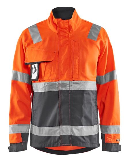 Afbeeldingen van BLÅKLÄDER Jack 4064 High Vis oranje/medium grijs S