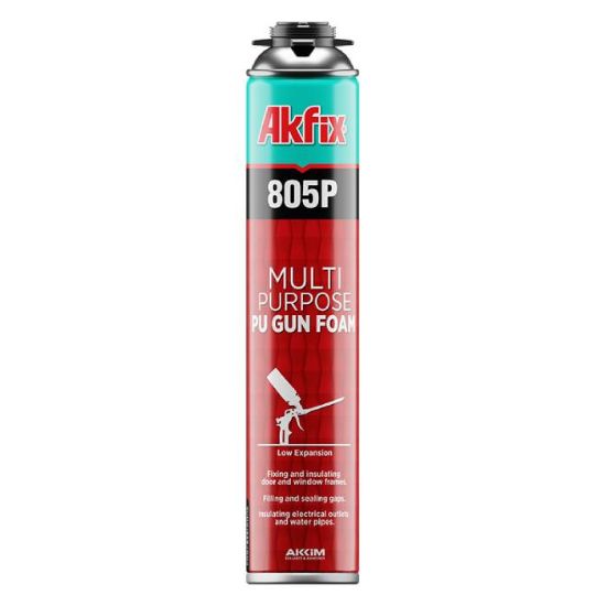 Afbeeldingen van AKFIX 805P purschuim MULTI GUNFOAM lichtgeel 750ML