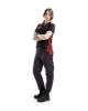 Afbeeldingen van BLÅKLÄDER Poloshirt piqué dames 3390 zwart/rood XS