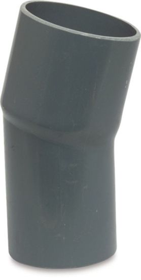 Afbeeldingen van PROFEC Bocht 15° handgevormd PVC-U grijs 160MM lijmmof/lijmspie 12,5bar