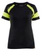 Afbeeldingen van BLÅKLÄDER T-shirt dames Visible 3524 zwart/High Vis geel M