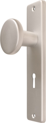 Afbeeldingen van OXLOC Knopschild kort knop + profielcilinder Roma aluminium SL56