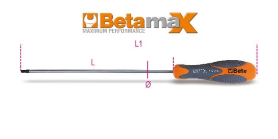 Afbeeldingen van BETA Schroevendraaier lang TORX 1297TX/L 20