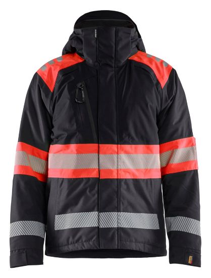 Afbeeldingen van BLÅKLÄDER Winterjas 4480 zwart/High Vis rood L