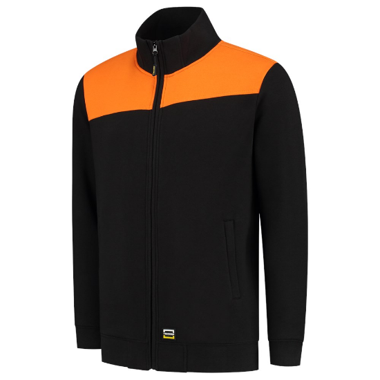 Afbeeldingen van TRICORP Sweatvest bi-colour Naden 302014 zwart/oranje M