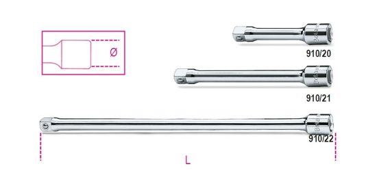 Afbeeldingen van BETA Verlengstuk ⅜" 75MM 910/20