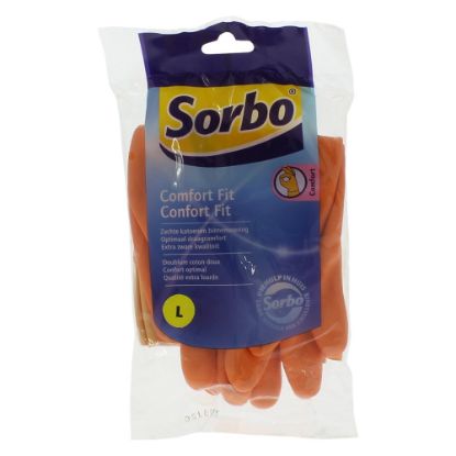 Afbeeldingen van SORBO Huishoudhandschoen oranje L
