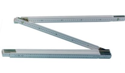 Afbeeldingen van MEMOLON Duimstok hout 3M 6-delig 3000X30X65MM wit