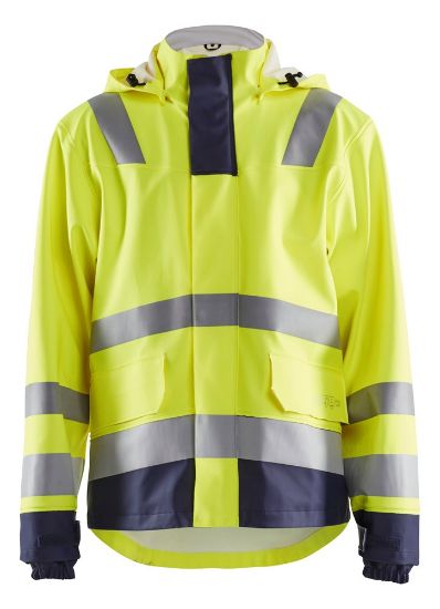 Afbeeldingen van BLÅKLÄDER Regenjas vlamvertragend LEVEL 2 4313 High Vis geel/marineblauw 2XL