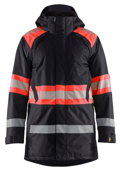 Afbeeldingen van BLÅKLÄDER Winterparka 4485 zwart/High Vis rood M