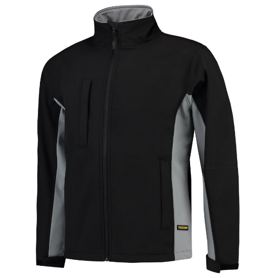 Afbeeldingen van TRICORP Softshell bi-colour 402002 zwart/grijs 2XL