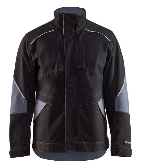 Afbeeldingen van BLÅKLÄDER Jack vlamvertragend 4061 zwart/grijs 2XL