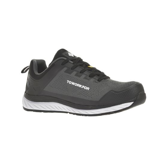 Afbeeldingen van TOWORKFOR Werkschoen laag Super Set Grey S1P ESD grijs/zwart/wit 46