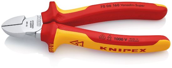 Afbeeldingen van KNIPEX Zijsnijtang VDE 7006160 DIN60900 160MM