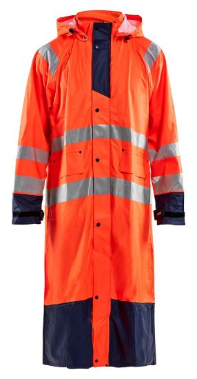 Afbeeldingen van BLÅKLÄDER Regenjas LEVEL 1 4325 High Vis oranje/marineblauw M