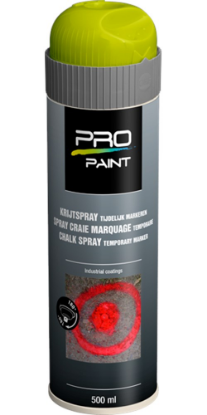 Afbeeldingen van PRO-PAINT Krijtspray (tijdelijke markering) geel 500ML