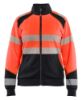 Afbeeldingen van BLÅKLÄDER Sweater dames met rits 3508 High Vis rood/zwart S