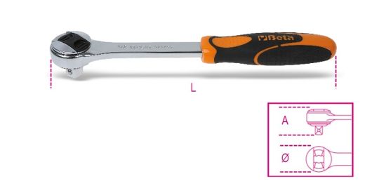 Afbeeldingen van BETA Omschakelbare ratel ½" 72-tands 920/55